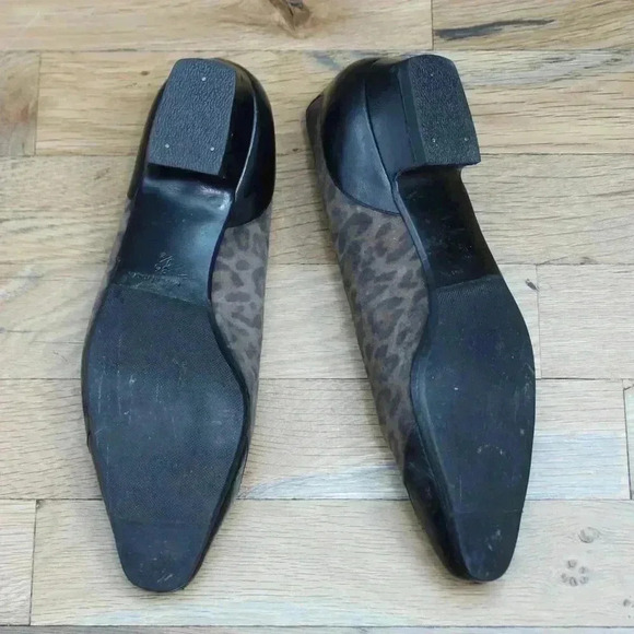 Vintage Rene Mancini Cheetah Leather Animal Print Flats 80s 90s Size 36.5 US 6.5 - Picture 8 of 8